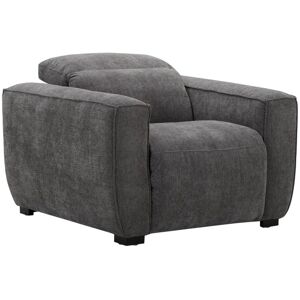 Vente-unique Fauteuil relax électrique en tissu gris LAGUNDI