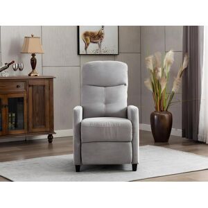 Vente-unique Fauteuil relax en tissu FEREOLE - Gris clair