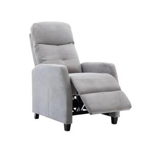 Vente-unique Fauteuil relax en tissu FEREOLE - Gris clair