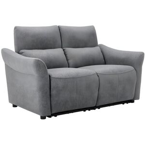 Vente-unique Canapé 2 places relax électrique en tissu RAGNAR - Gris