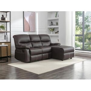 Vente unique Canape dangle droit relax en simili marron CANBY