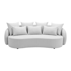 Canape de jardin 3 places en tissu Blanc GUARANO de MYLIA