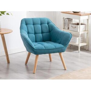 Vente-unique Fauteuil en tissu bleu CASERTA