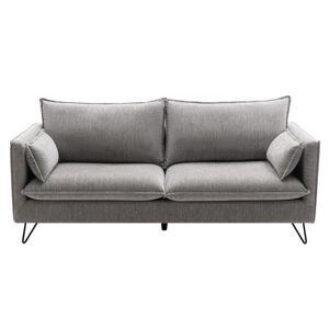 Vente-unique Canapé 3 places en tissu gris MATINO