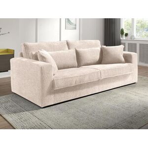 Vente unique Canape 3 places en tissu bouclette beige MONDOVI