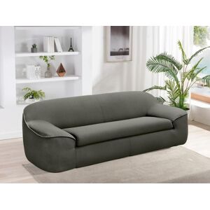 Vente unique Canape 3 places convertible en tissu vert fonce ALMANOR