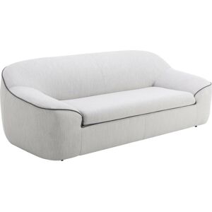 Vente-unique Canapé 3 places convertible en tissu gris clair ALMANOR