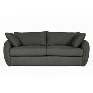 Vente-unique Canapé 3 places en tissu bouclette anthracite VALONI