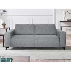 Dunlopillo Canape 3 places convertible express en tissu MONTASI Gris Couchage 140 cm Matelas 14 cm avec memoire de forme