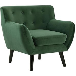 Vente-unique Fauteuil en velours vert sapin SERTI II