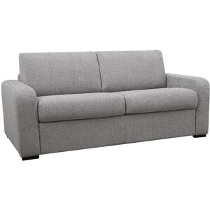 Vente unique Canape 3 places convertible express en tissu gris Couchage 140 cm Matelas 14 cm BEVIS