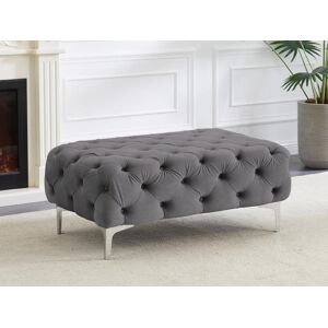 Vente unique Pouf chesterfield en velours anthracite EDWINA