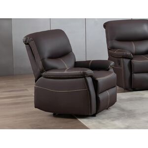 Vente unique Fauteuil relax en simili marron CANBY