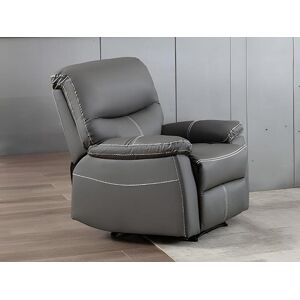 Vente-unique Fauteuil relax en simili gris CANBY