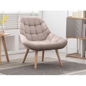 Vente unique Fauteuil en velours beige LUOSTO