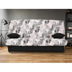 Vente-unique Canape convertible clic-clac en tissu imprime jungle FARWEST II