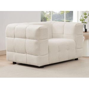 Fauteuil en tissu bouclette blanc ivoire LERICI de Pascal Morabito