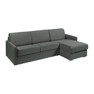 Vente unique Canape dangle convertible express et reversible en tissu gris Couchage 140 cm Matelas 18 cm CALIFE