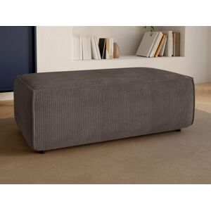 Vente unique Pouf en velours cotele marron AMELIA