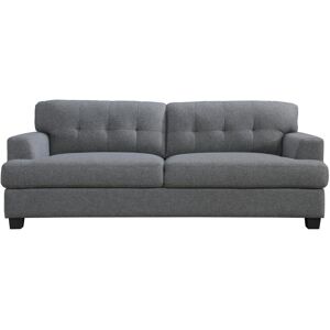 Vente-unique Canapé 3 places en tissu gris anthracite ROLLY