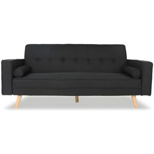 Intense Déco Canapé convertible scandinave Tao Tissu Noir