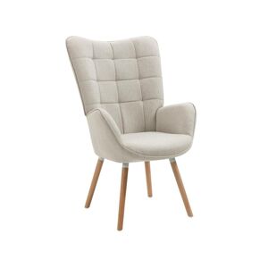Meubles Cosy Fauteuil chaise de loisirs chaise de canape style scandinave en tissu beige