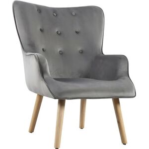 Habitat et jardin Fauteuil style scandinave velours 