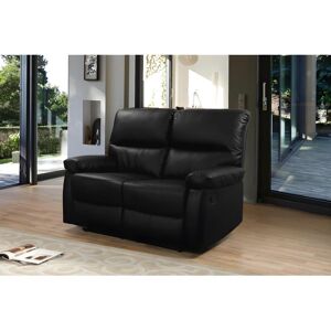 Habitat et jardin Canape relax Lincoln - 147 x 89 x 103 cm - 2 places - Noir