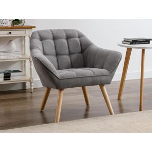 Vente-unique Fauteuil en tissu gris CASERTA