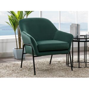 Vente-unique Fauteuil en velours vert sapin CERITA