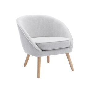 Vente-unique Fauteuil en tissu gris clair LINDALE