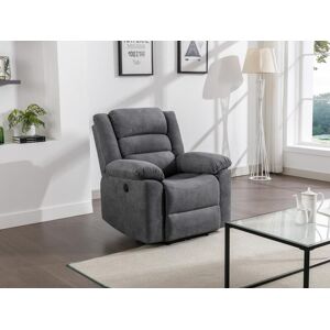 Vente unique Fauteuil relax electrique en tissu gris BUROLO