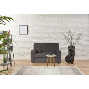 Dmora Canape 2 places moderne en tissu, Made in Italy, Canape pour petits appartements, avec coussins, 125x73xh85 cm, Couleur gris