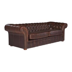 Vente-unique Canapé 3 places chesterfield CLOTAIRE 100% cuir vieilli