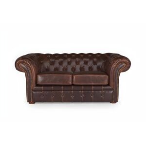 Vente unique Canape 2 places chesterfield CLOTAIRE 100 cuir vieilli