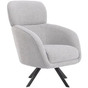 Fauteuil pivotant en tissu chine gris LACONA de Pascal Morabito