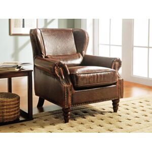 Vente uniquecom Fauteuil 100 cuir EDOUARD Marron