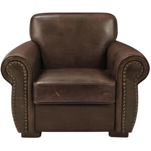 Vente-unique.com Fauteuil en cuir HECTOR - Marron