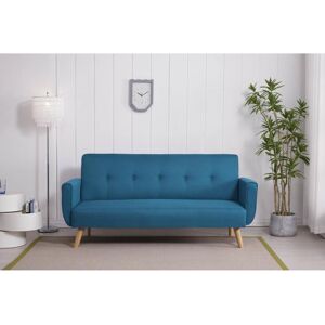 Concept-Usine Canape scandinave convertible 3 places bleu canard BERLIN