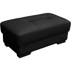 Vente-unique.com Pouf en cuir METROPOLITAN II - Noir