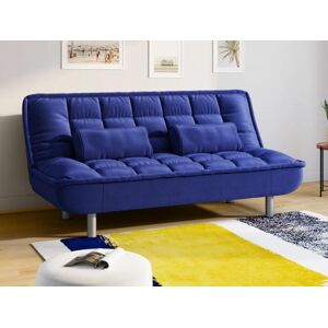 Vente-unique Canape convertible clic-clac MISHAN en tissu - Bleu