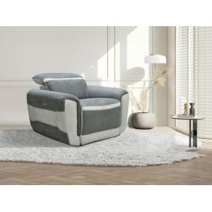 Vente-unique Fauteuil relax électrique en tissu gris foncé ORIETTO