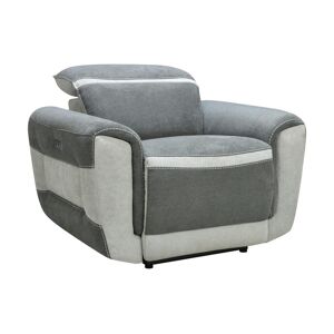 Vente-unique Fauteuil relax électrique en tissu gris foncé ORIETTO