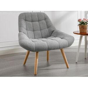 Vente-unique Fauteuil en tissu gris LUOSTO