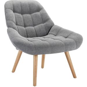 Vente-unique Fauteuil en tissu gris LUOSTO