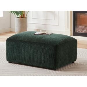 Maison Céphy Pouf en velours côtelé vert sapin TIRONO de Maison Céphy