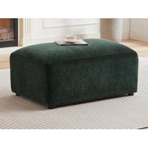 Pouf en velours côtele vert sapin TIRONO de Maison Cephy