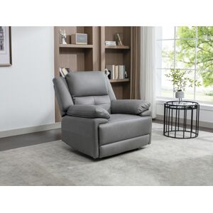 Vente unique Fauteuil relax electrique en tissu gris DOLENE