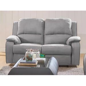 Vente-unique Canape 2 places relax en microfibre HERNANI - Gris