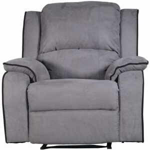 Vente unique Fauteuil relax en microfibre HERNANI Gris